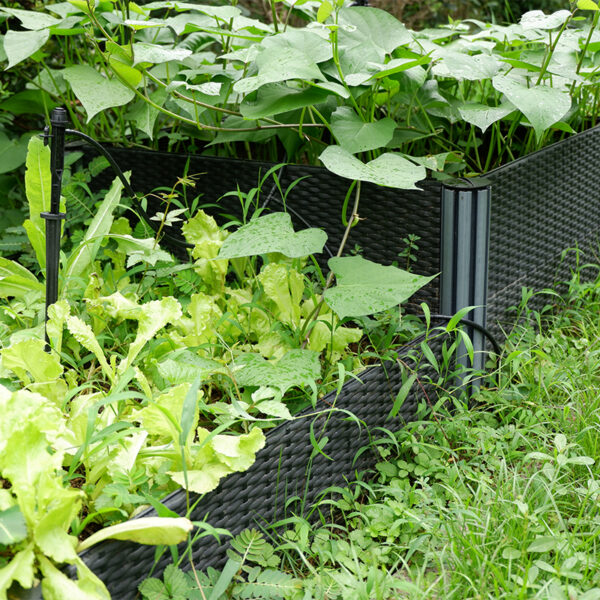 Rectangular Imitated rattan plastic garden bed