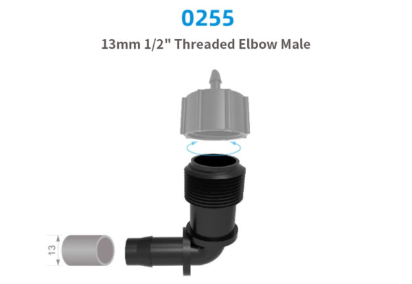 螺纹弯头 13mm 19mm 25mm Barb fittings